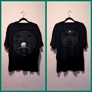 MEGADETH Concert T Shirt Mens XL Double Sided Black.